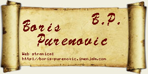 Boris Purenović vizit kartica